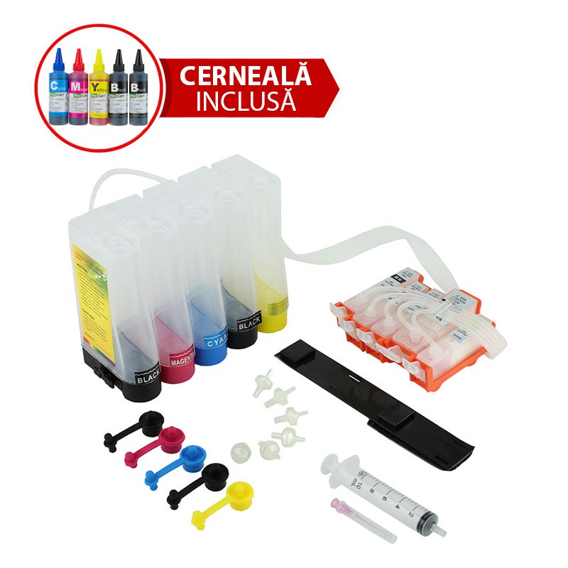 Sistem de alimentare continua ciss pentru CANON IP5200R, IP5200, IP4300, IP4200, IP5300, MP830, MP610 fara cerneala - imagine 3